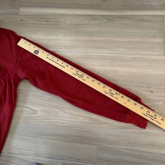 Vintage Norm Thompson Mens Long Sleeve Red Golf Polo Sweater Shirt Size Large - Picture 6 of 9